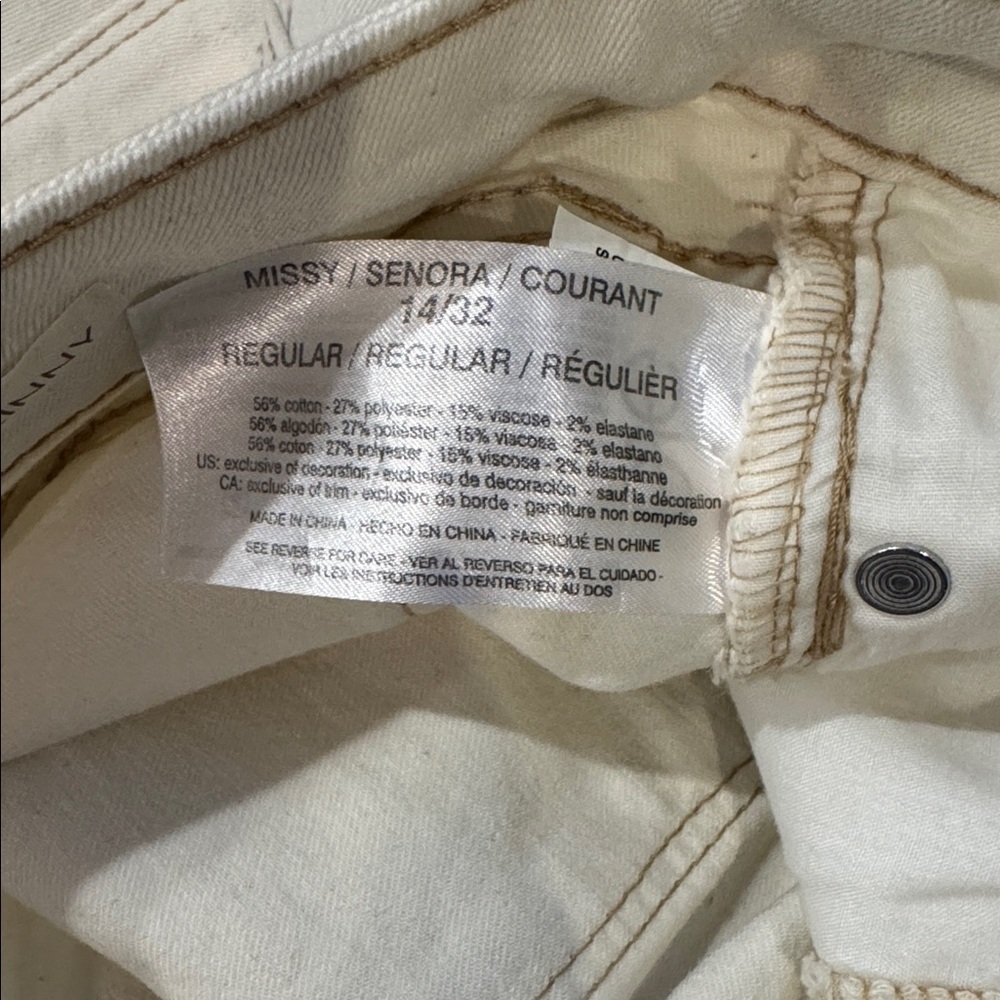 Vintage x America Off-White Denim Size 14 - Picture 5 of 5